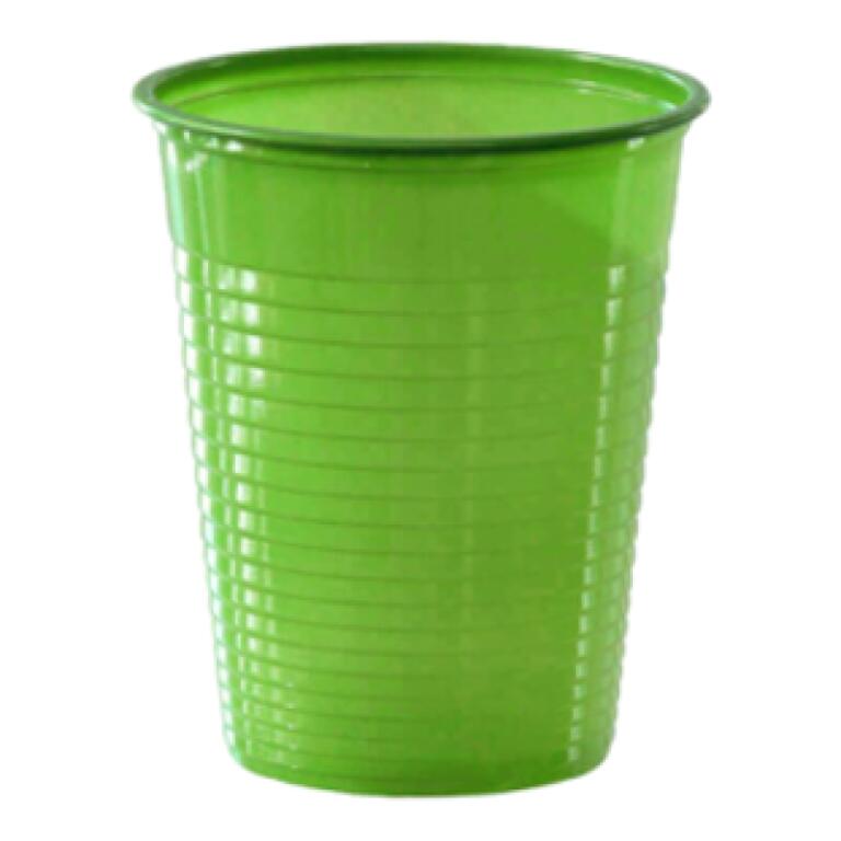 Bicchieri verdi plastica da 200ml 50pz