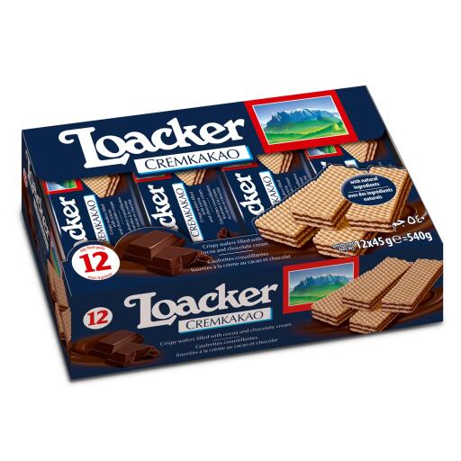 Wafer cremkakao 45gx12 Loacker
