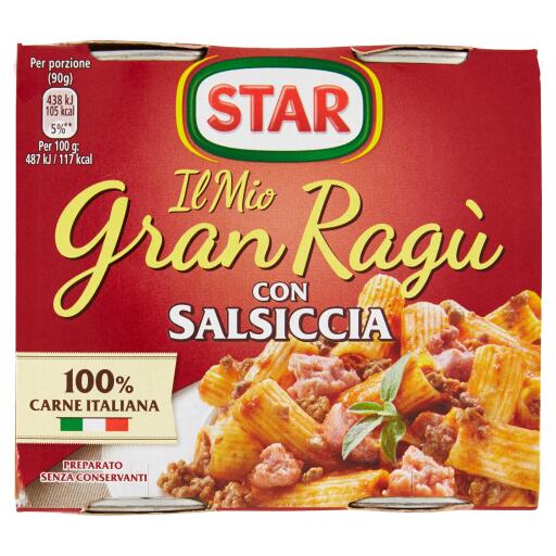Il Mio Gran Ragù con Salsiccia 2x180g Star