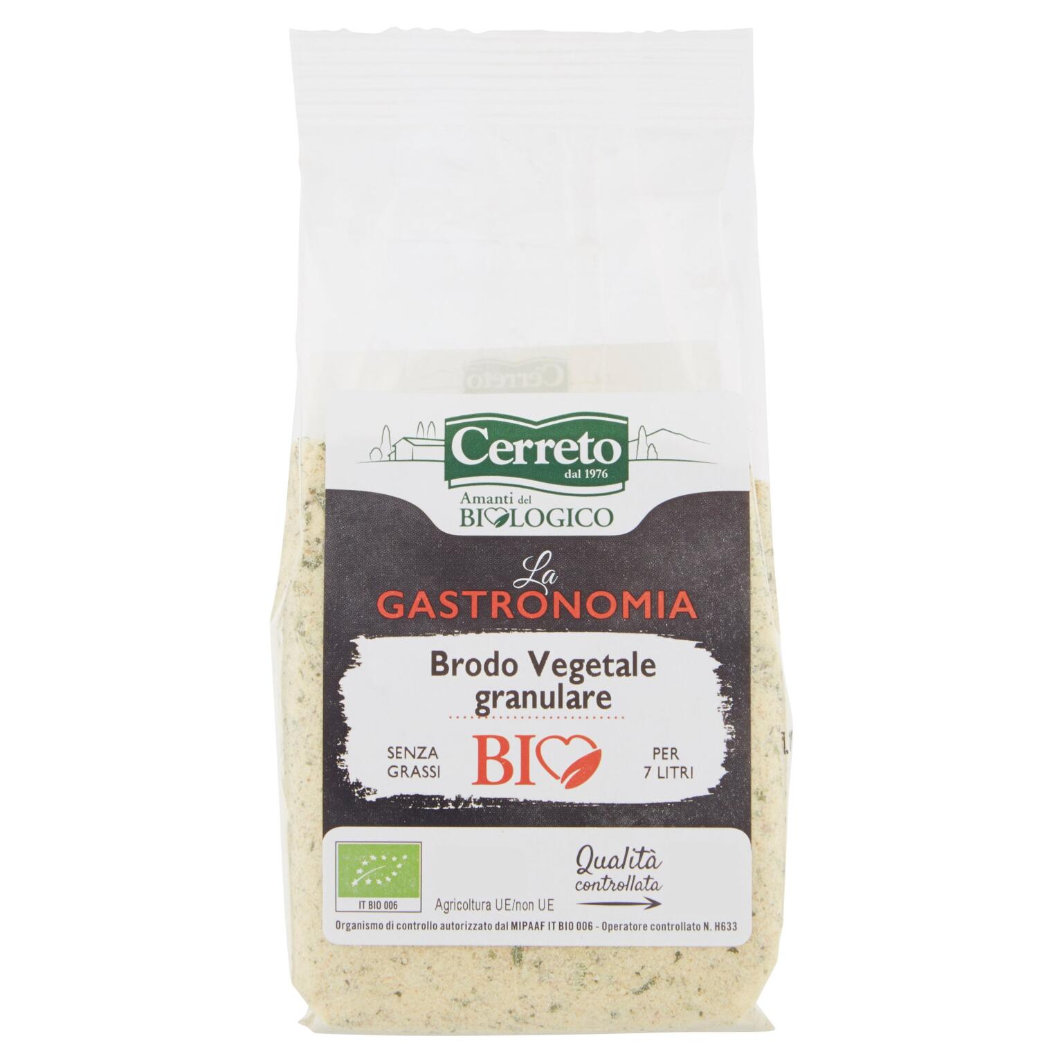 Brodo vegetale granulare BIO 150g Cerreto