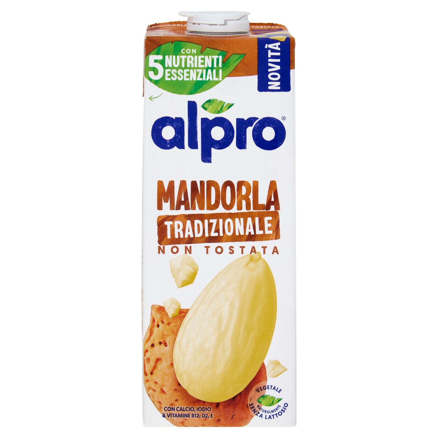 Alpro Mandorla tradizionale non tostata 100%vegetale 1lt