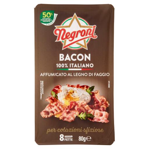 Bacon a fette 80g