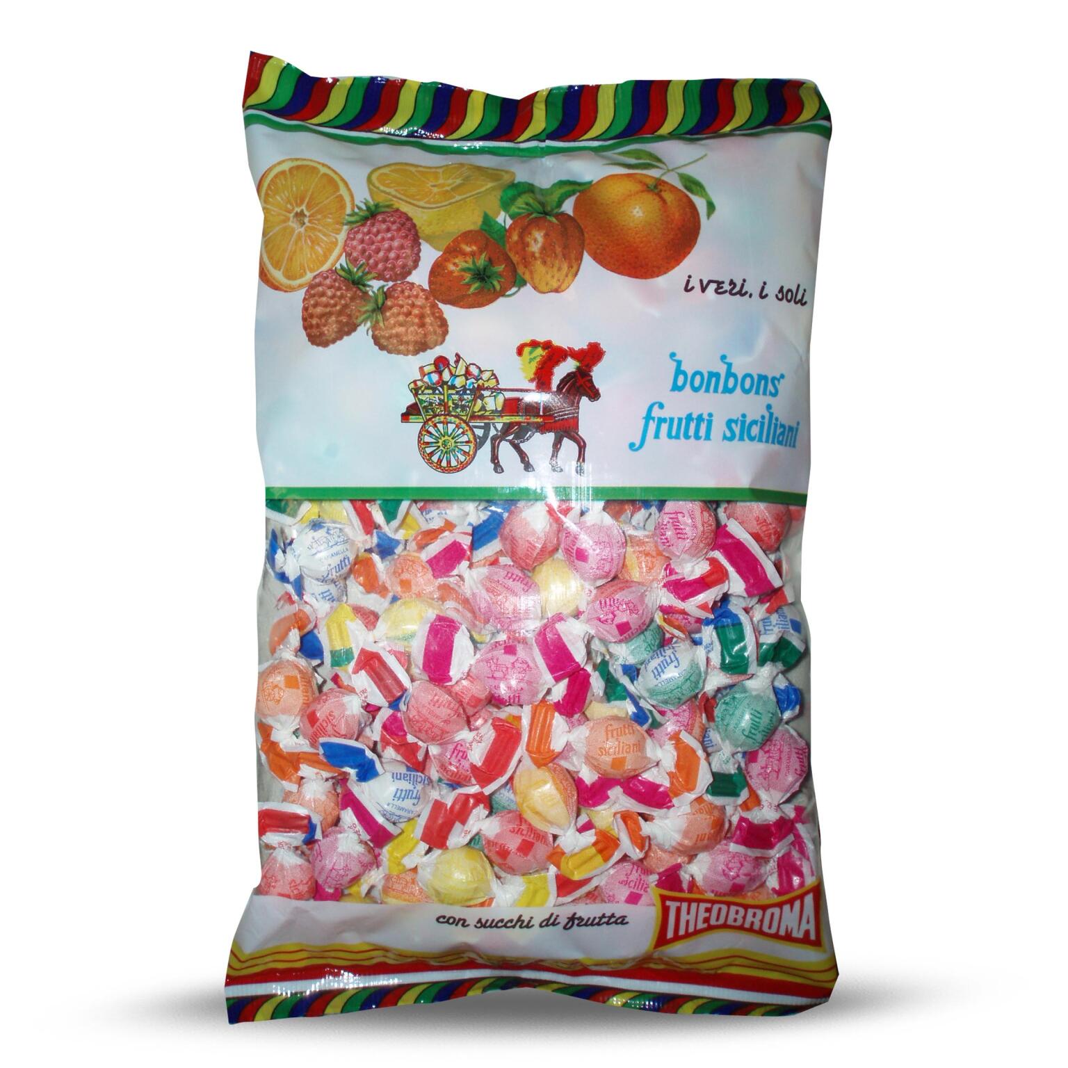 Caramelle frutti siciliani 500g Theobroma