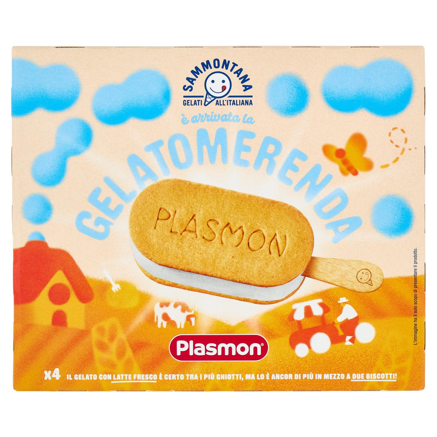 4 Stecco Plasmon Gelatomerenda 188g Sammontana
