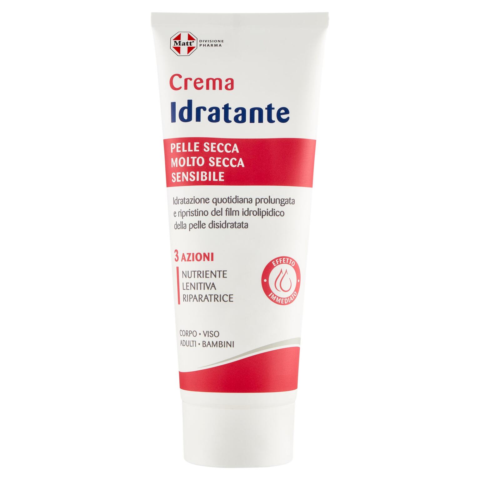 Crema idratante per pelli secche corpo e viso da 200ml Matt Pharma