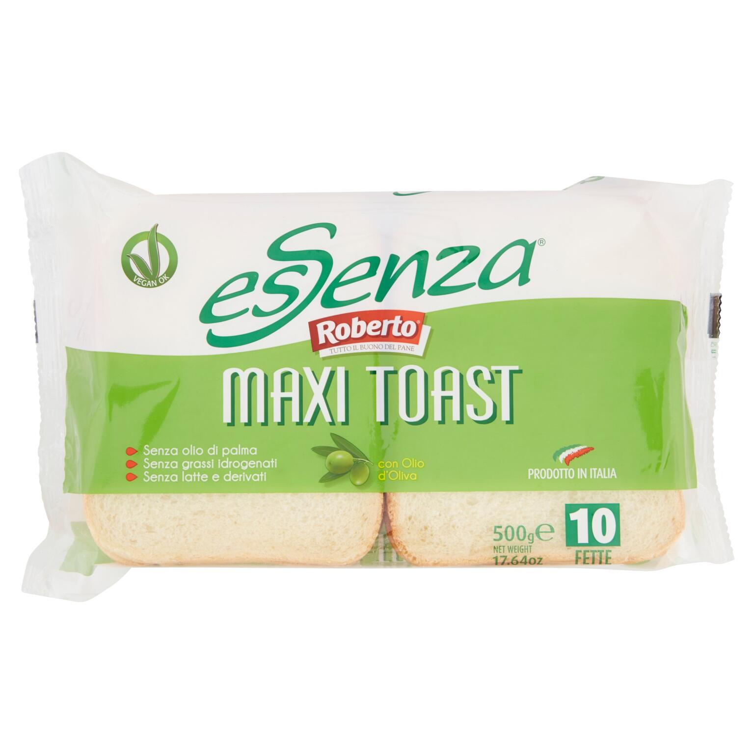Maxi Toast Essenza ,fette di pane leggero e genuino, 500g Roberto