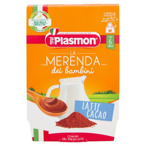 Omogeneizzati Latte/Cacao merenda 2x120g Plasmon