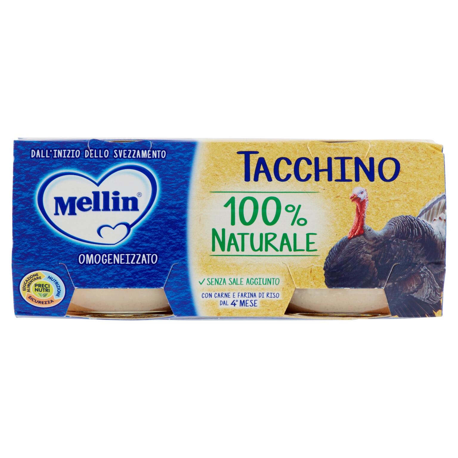 Omogeneizzato Tacchino 2x80g Mellin