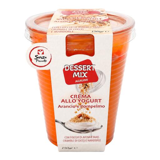 Dessert crema allo yogurt arancia & pompelmo 150g senza glutine