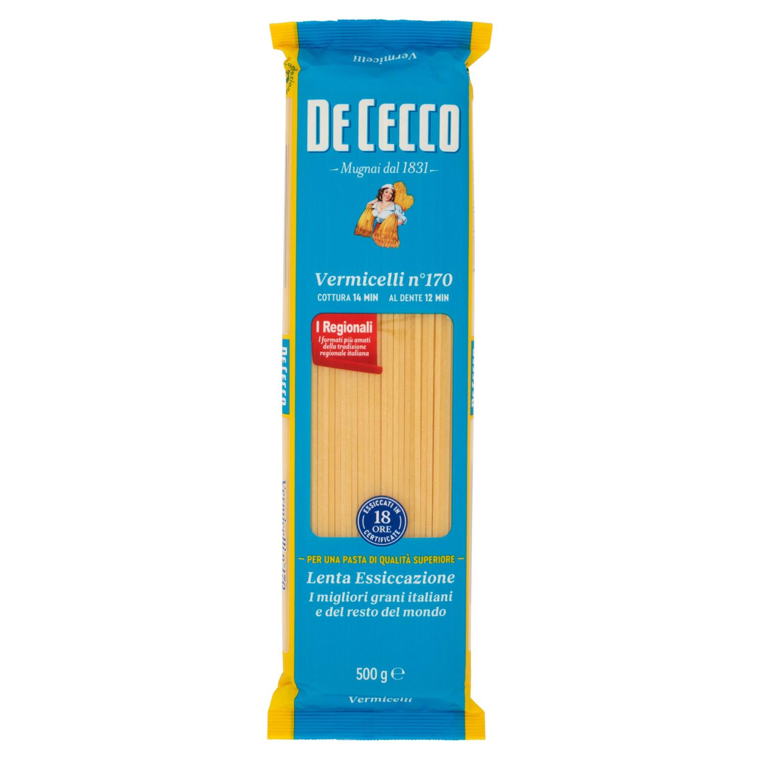 Pasta di semola di grano duro vermicelli n°170 500g De Cecco