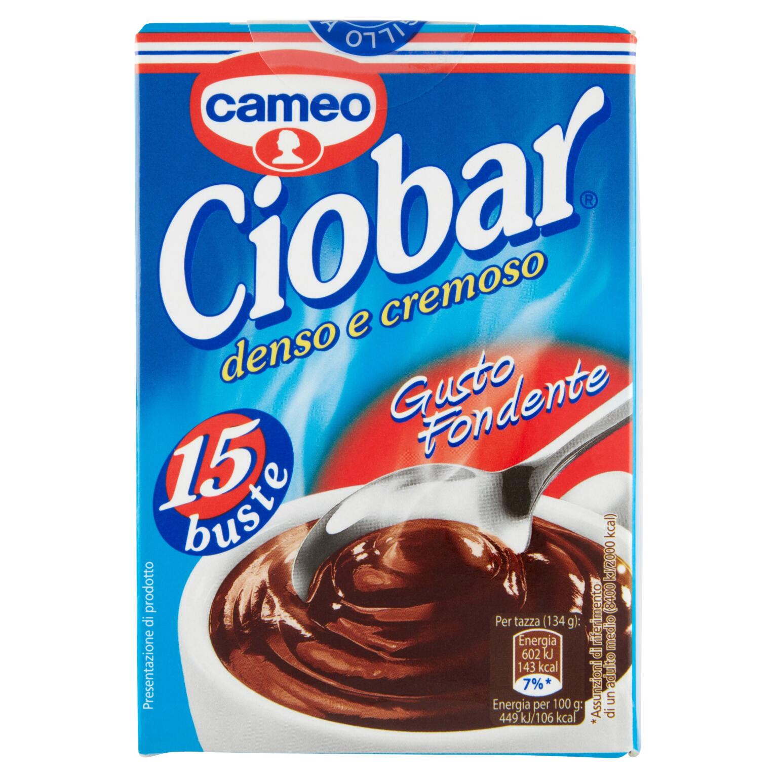 Ciobar 15 buste al cioccolato fondente da 345g Cameo