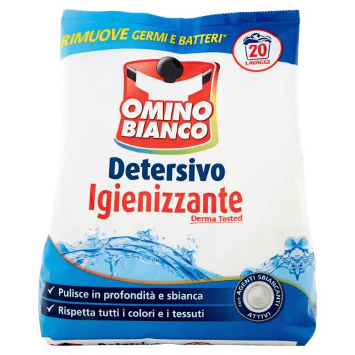 Detersivo in polvere igienizzante 20misurini      Omino Bianco