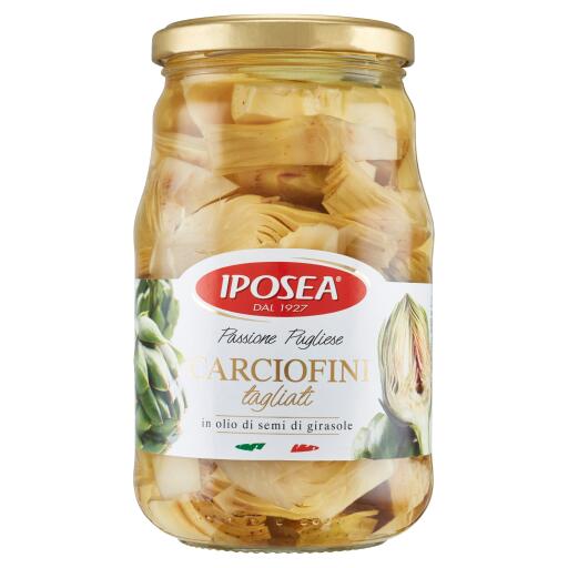 Carciofini tagliati in olio di semi di girasole   530g Iposea