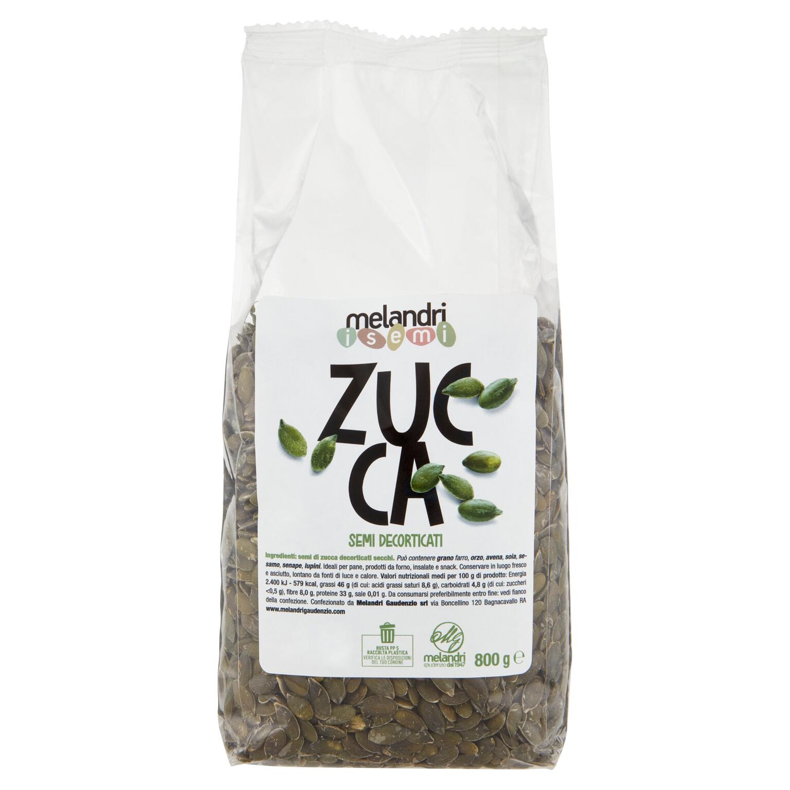 Semi di Zucca Decorticati 800g Melandri ISemi