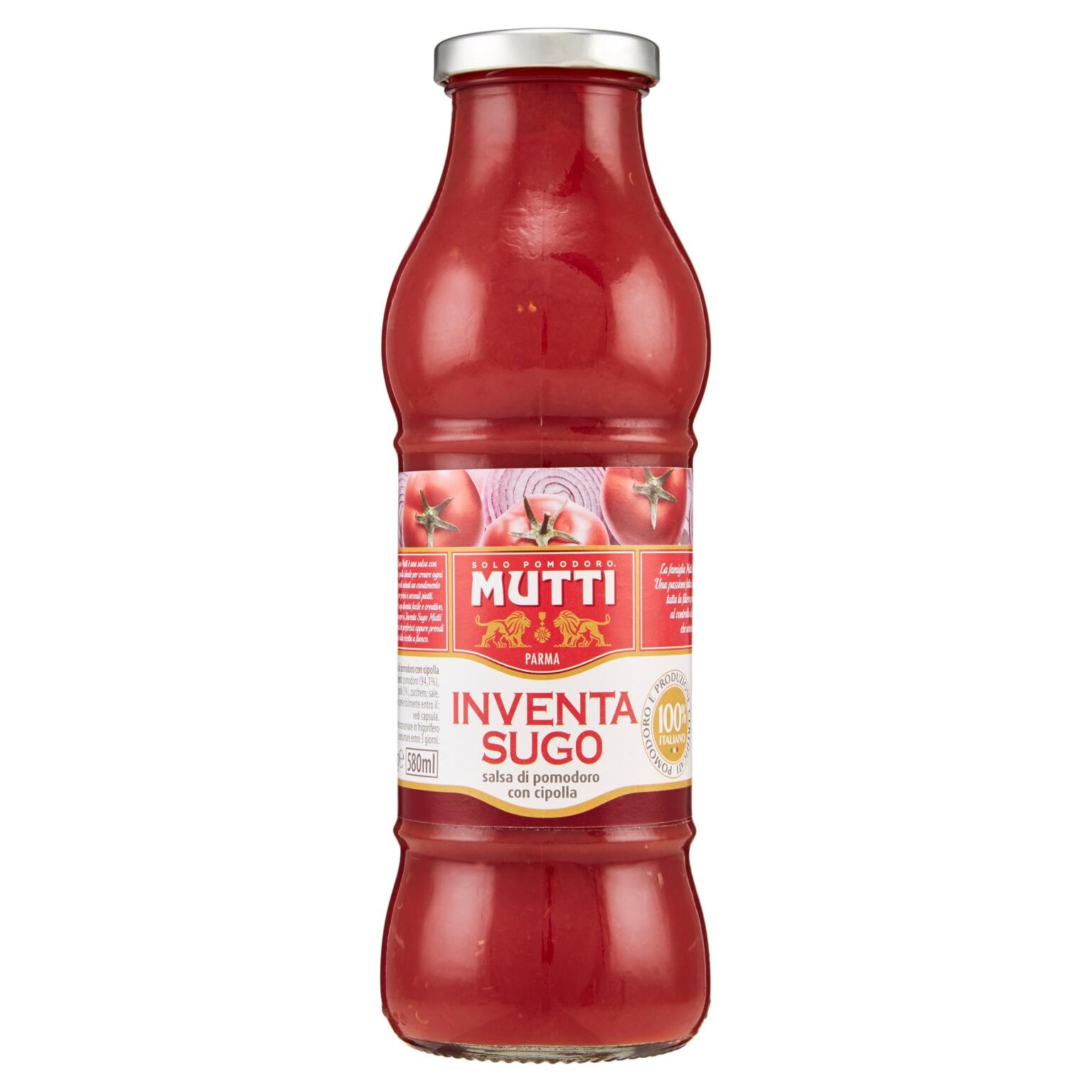 Inventa sugo salsa con pomodoro e cipolla bottiglia 560g Mutti