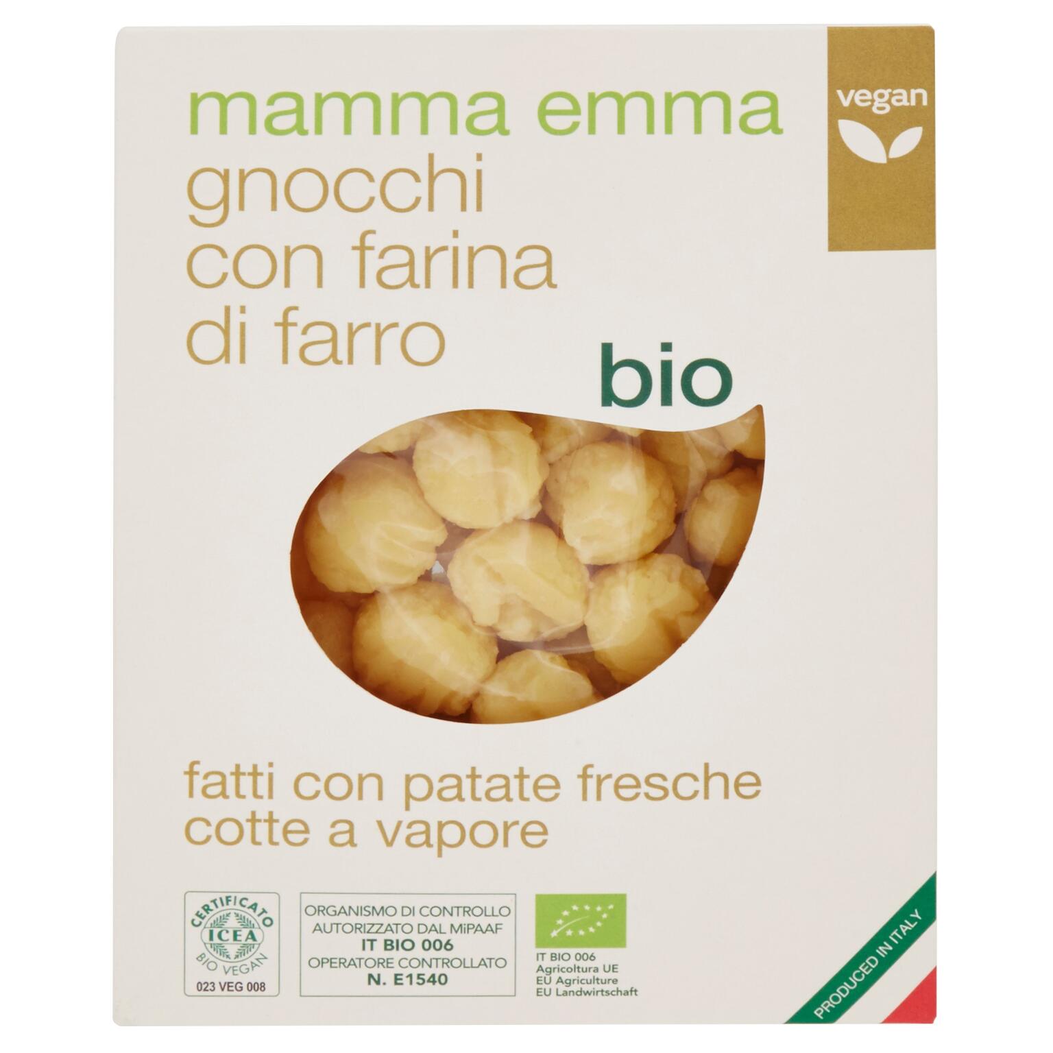 Gnocchi di patate farro BIO 350g Mamma Emma