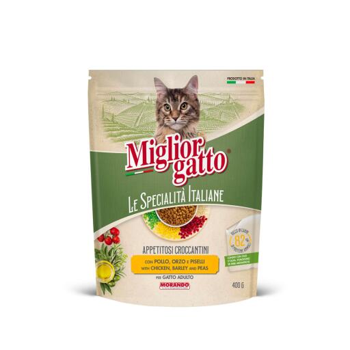 Migliorgatto croccantini da 400g pollo e piselli