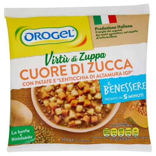 Virtù di zuppa cuore di zucca con patata e "lentichhie di altamura IGP" da 500g