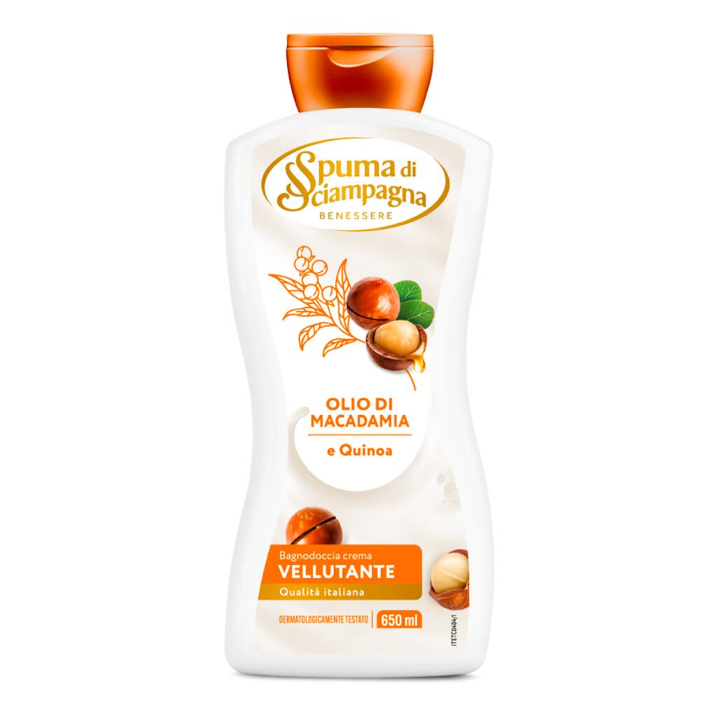 Bagnodoccia Crema Olio di Macadamia 650ml Spuma di Sciampagna