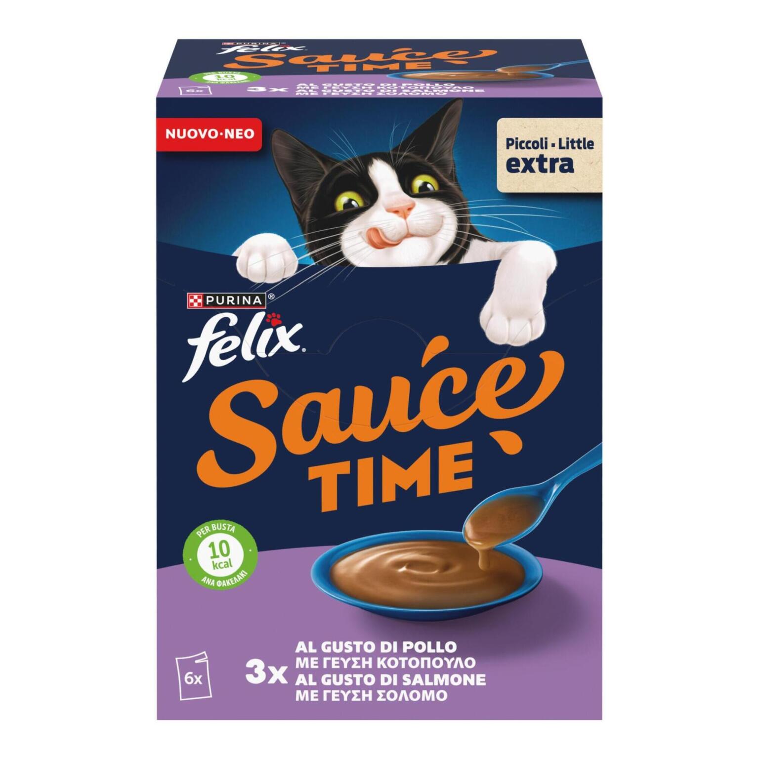 Felix extra sauce pollo e salmone 6x40g