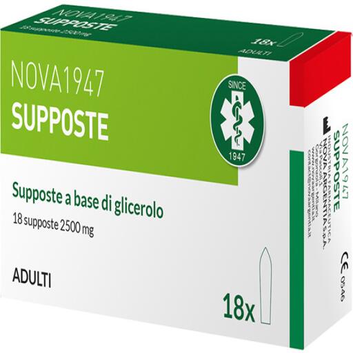 Supposte glicerolo 18pz nova argentia