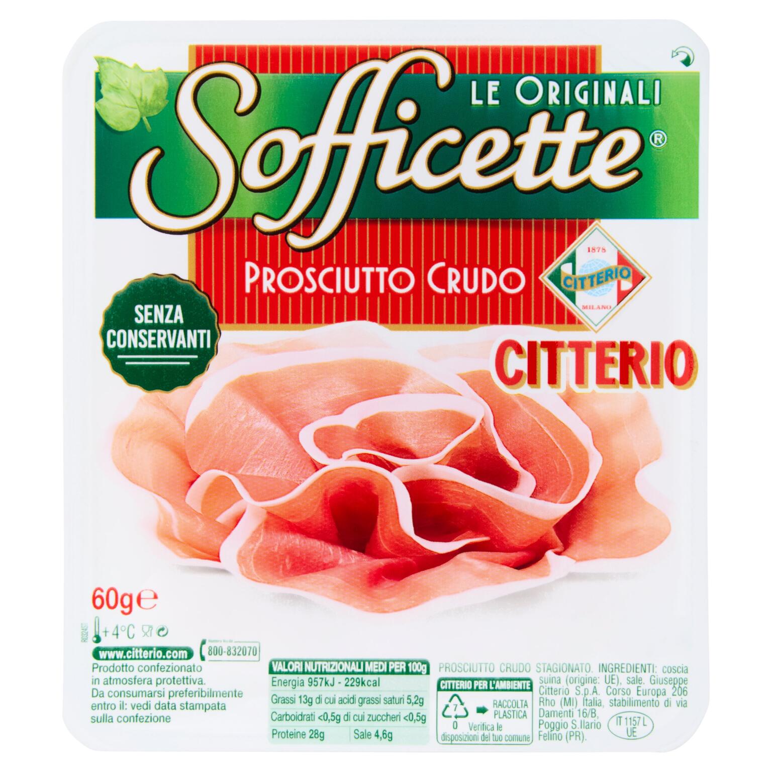 Sofficette prosciutto crudo 60g Citterio senza glutine
