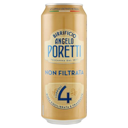 Birra 4 Luppoli Non Filtrata  cl50 lattina Angelo Poretti