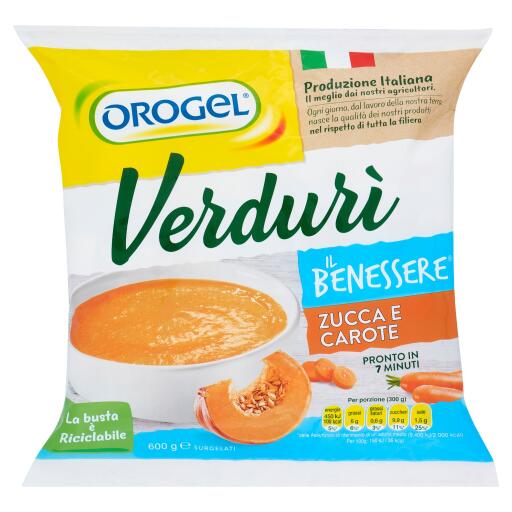 Verdurì zucca/carote 600g Orogel