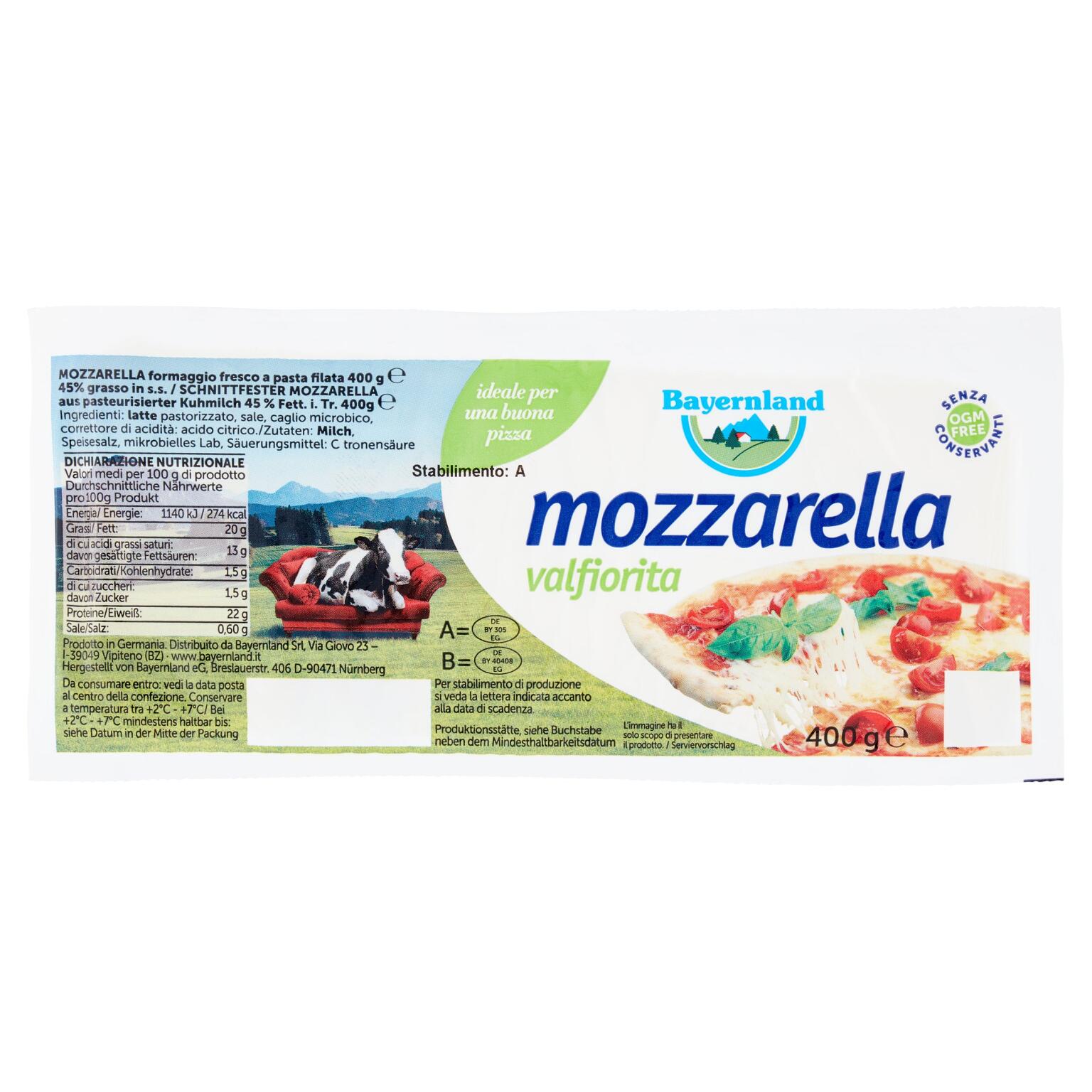 Mozzarella Valfiorita filoncino 400g