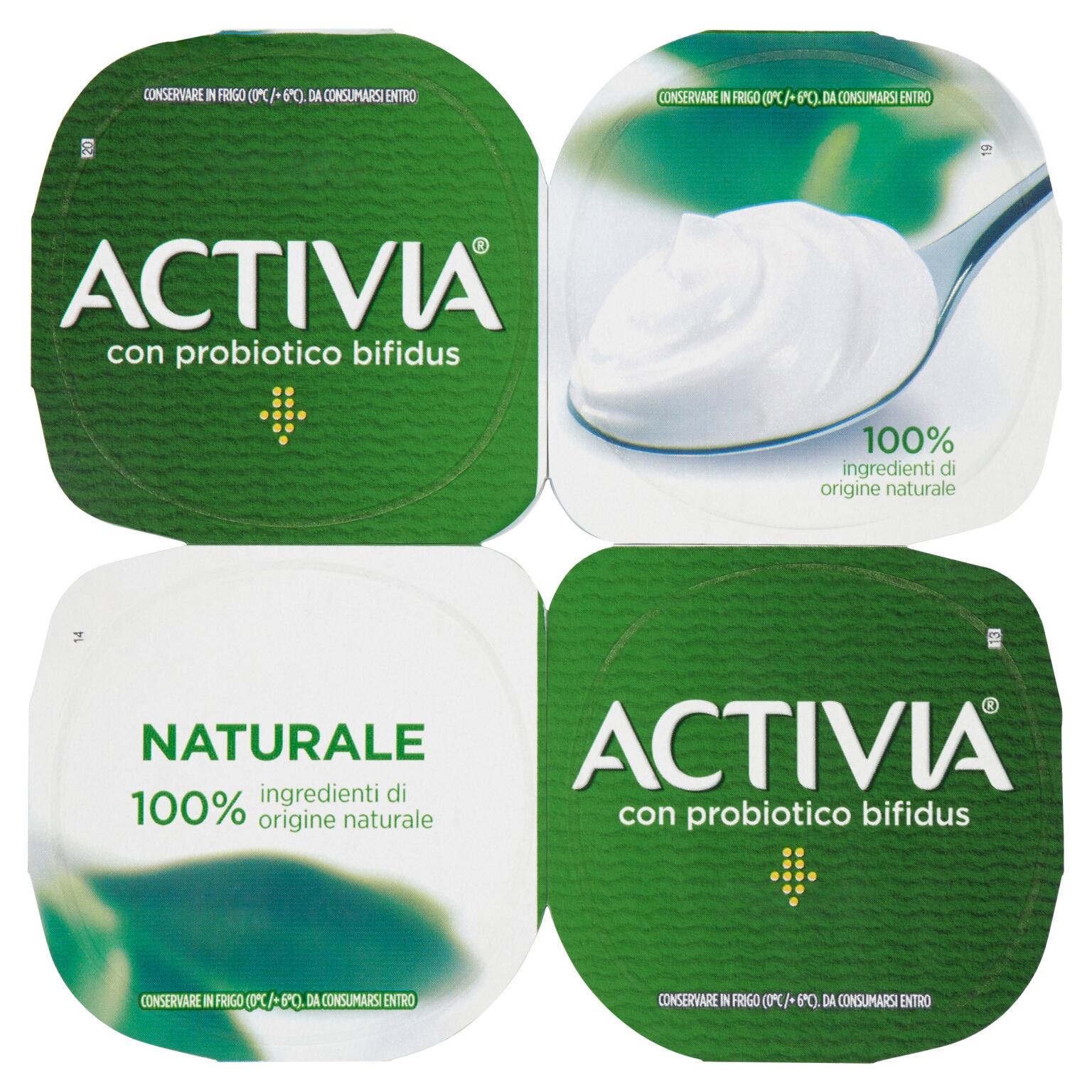 Yogurt Actvia zero grassi bianco 4x125g