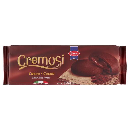 Biscotti cremosi farciti di crema al cacao 150g Tonon