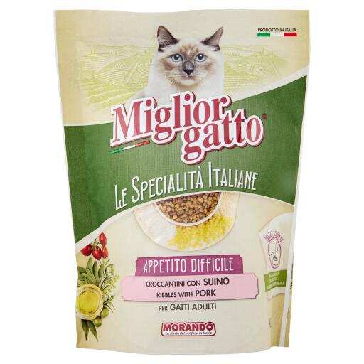 Migliorgatto Crocchette con Suino appetito difficile 400g Le Specialità Italiane Morando
