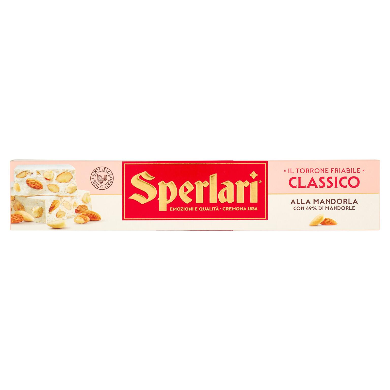 Torrone mandorlato astucciato da 150g Sperlari