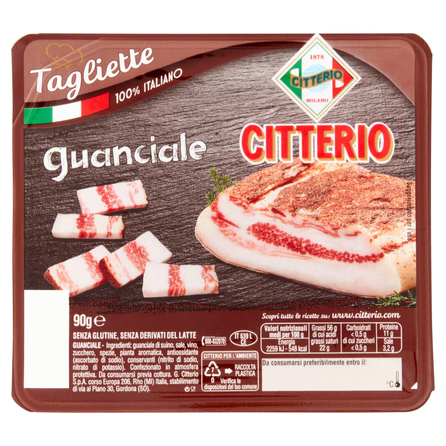 Tagliette di Guanciale 90g Citterio