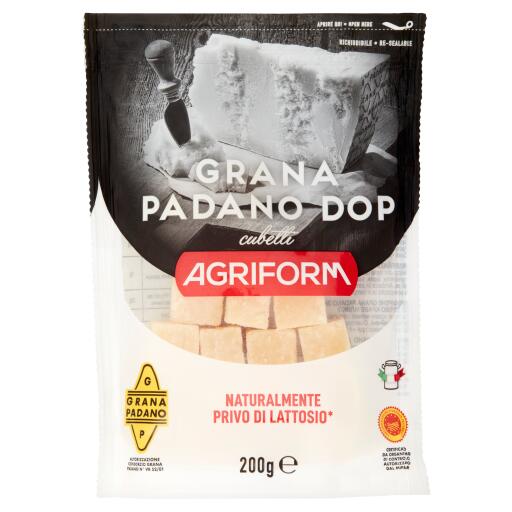 Grana Padano Dop a cubetti 200g Agriform