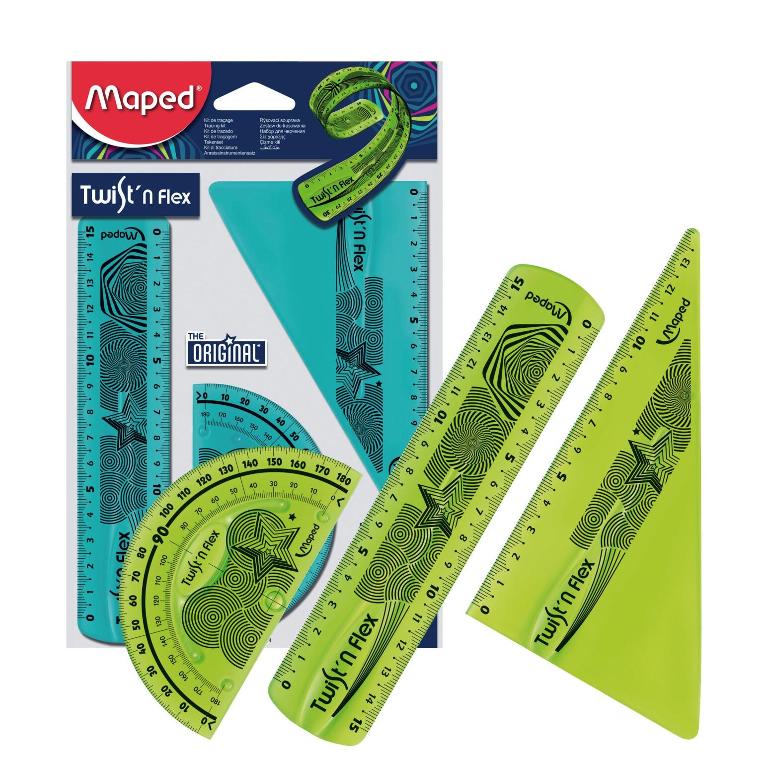 Kit da disegno twist'n flex Maped 3 pezzi colori assortiti