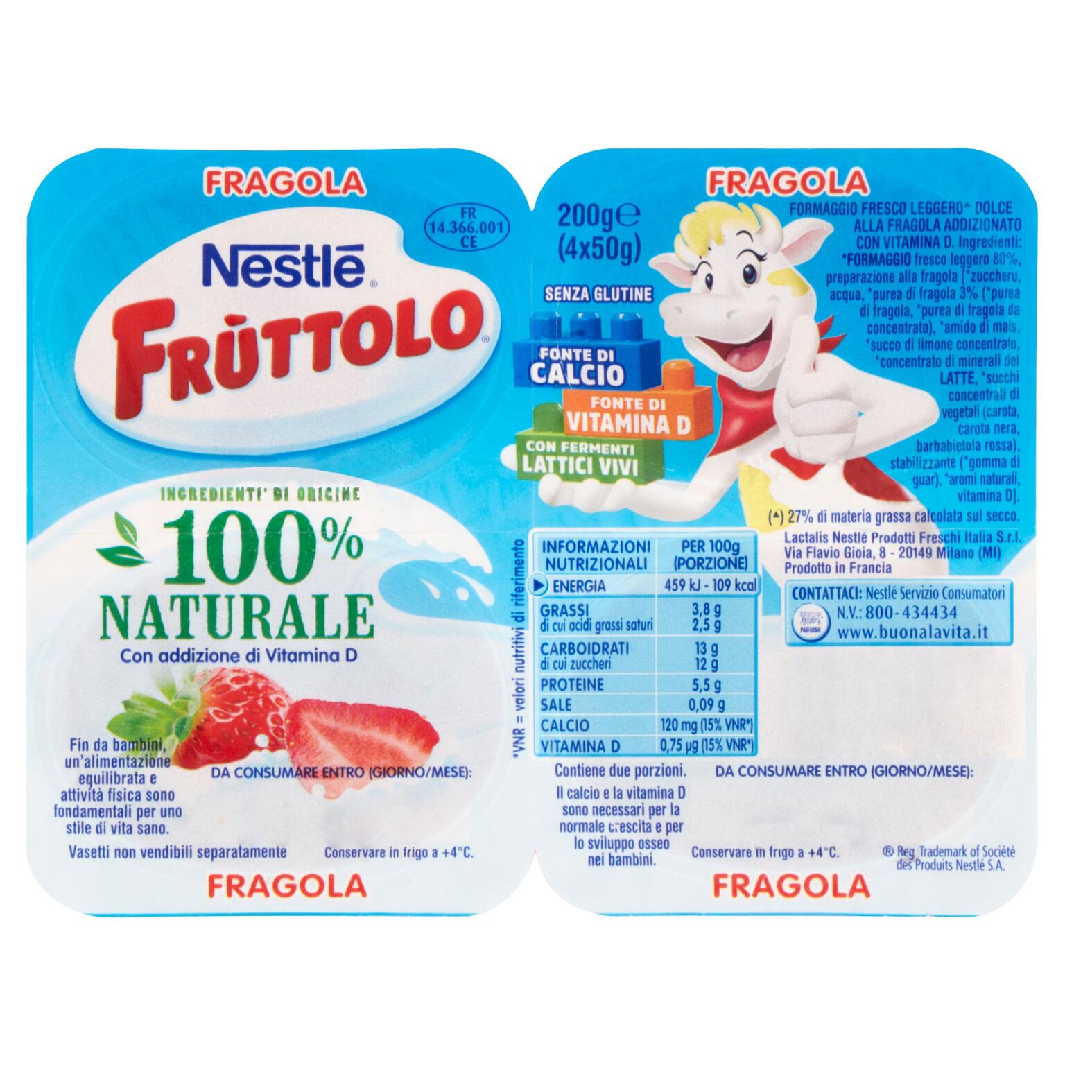 Fruttolo Fragola 4x50g Nestlè