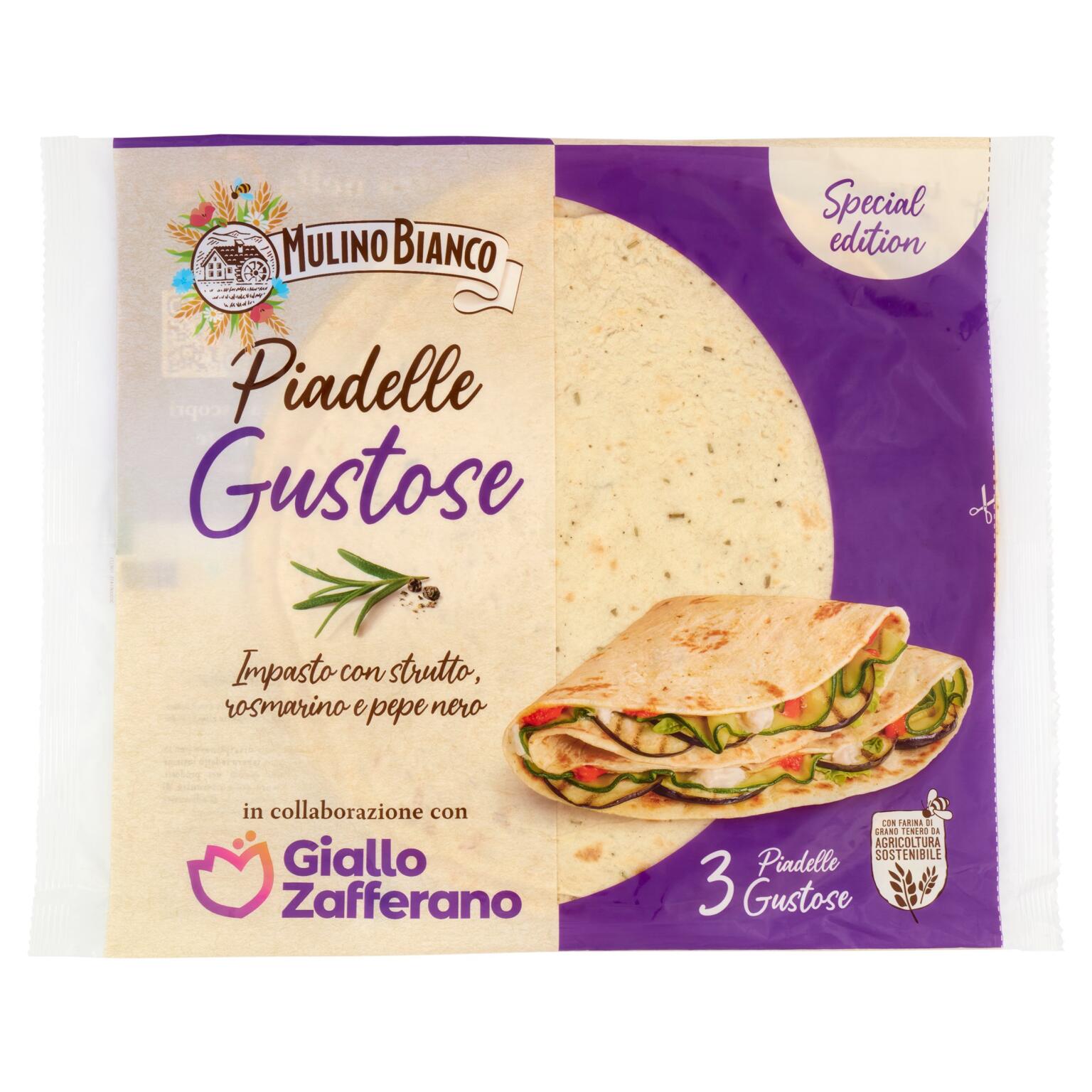 Piadelle Gustose con strutto,rosmarino e pepe nero330g Mulino Bianco