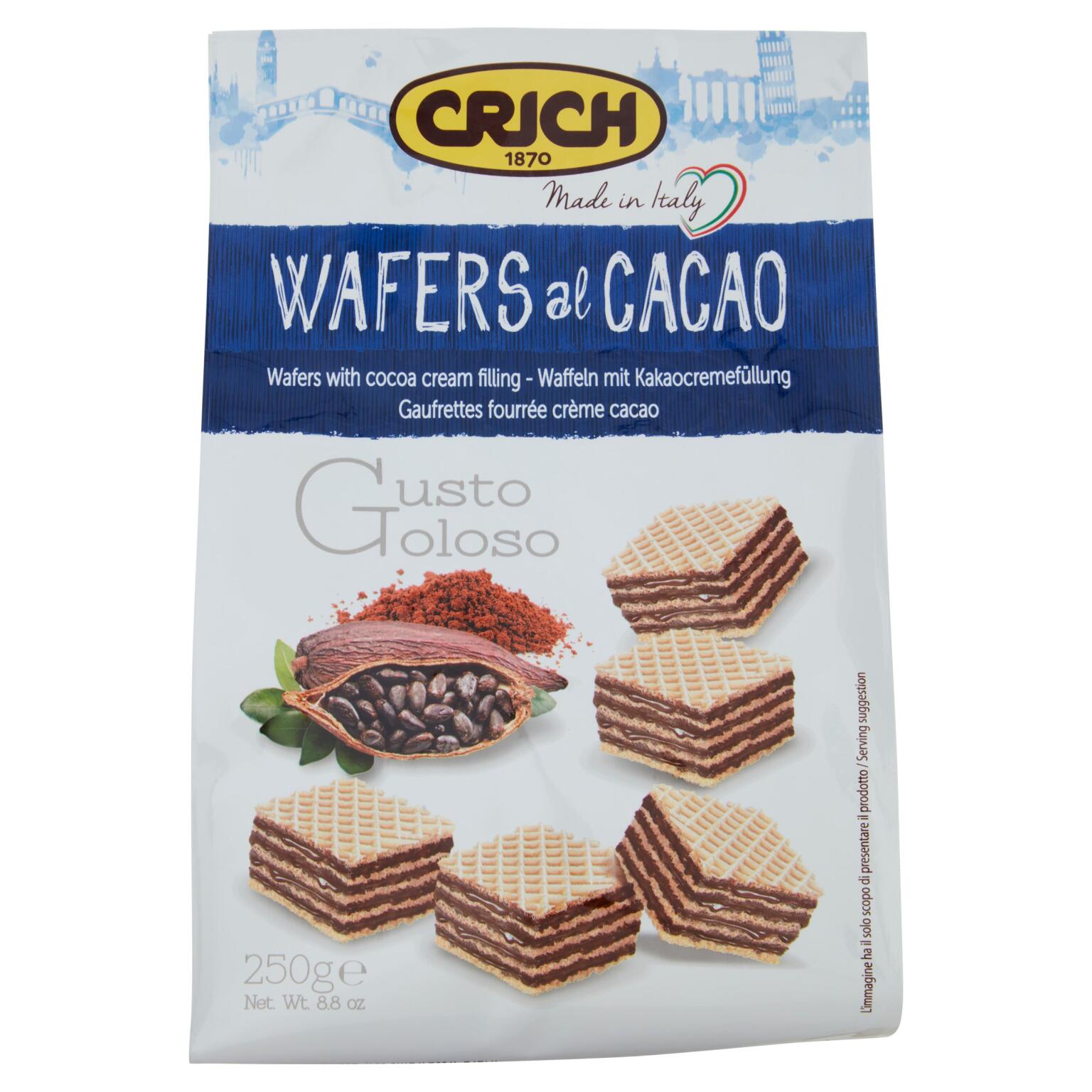 Wafer al cacao busta 250g Crich