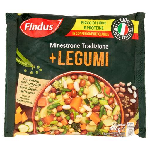 Minestrone tradizione più legumi 600g Findus