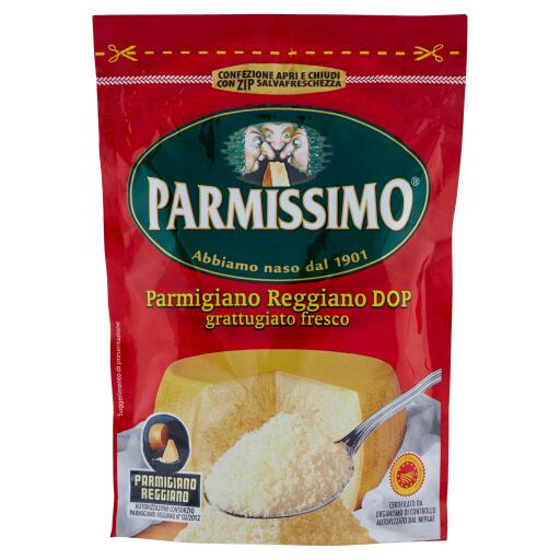 Parmigiano Reggiano Dop grattugiato fresco 90g busta Parmissimo