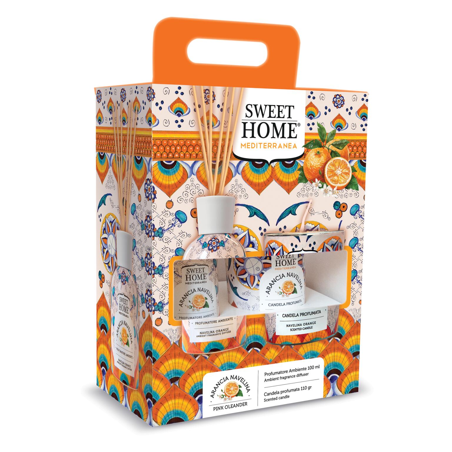 Profumatore per ambiente con Candela Arancia Navelina Sweet Home
