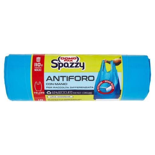 Sacchetto antiforo 110L condominio blu 10 pezzi