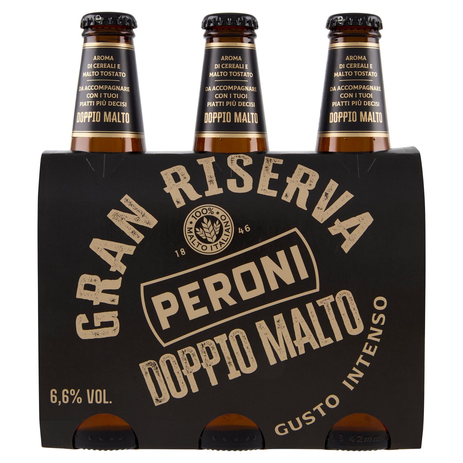 Birra Peroni Gran riserva, doppio malto 3x33cl bottiglia