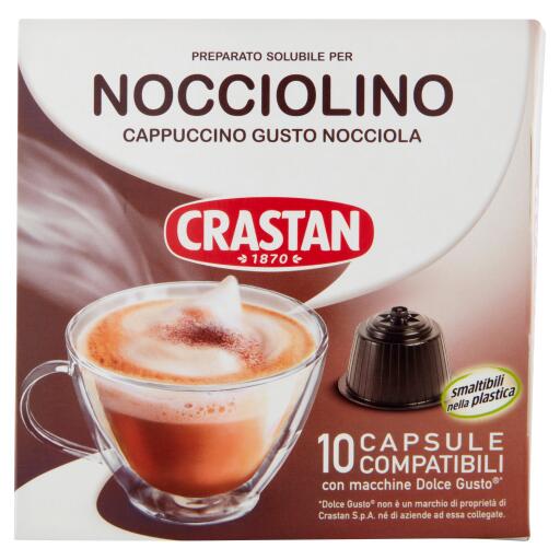 10Caps Nocciolino Cappuccino Gusto Nocciola 120g Crastan