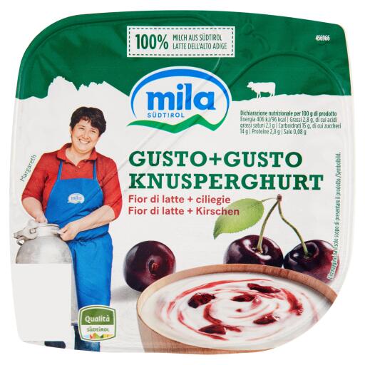 Gusto+gusto bianco con ciliegie 150g Mila