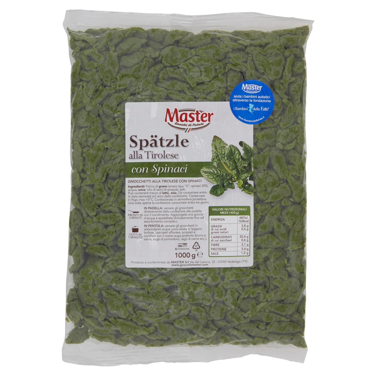 Spatzle con spinaci 1Kg Master