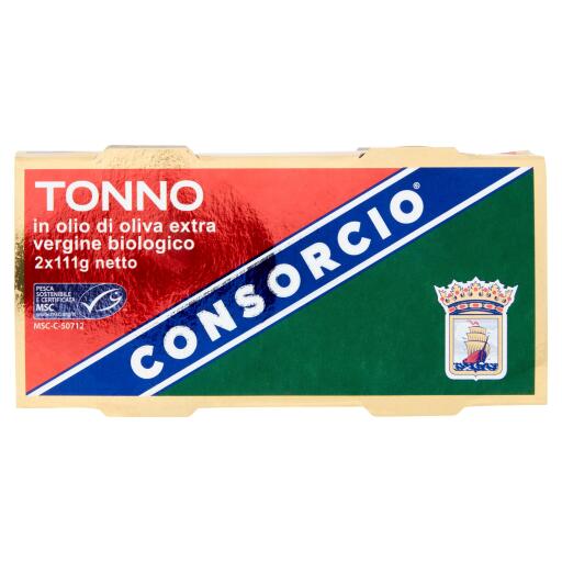 Tonno in olio extra vergine di oliva 112gx2 latta Consorcio