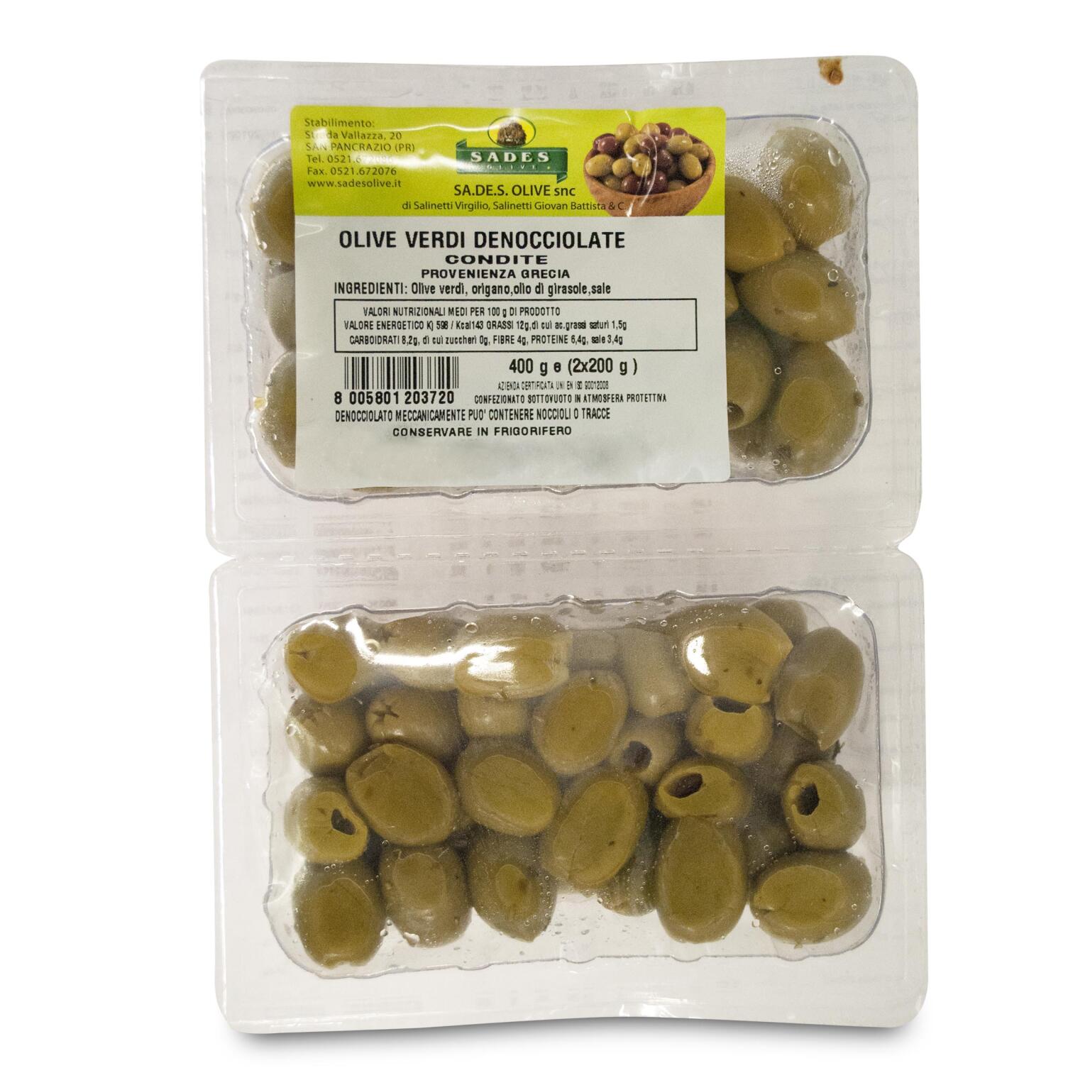 Olive verdi denocciolate condite 400g