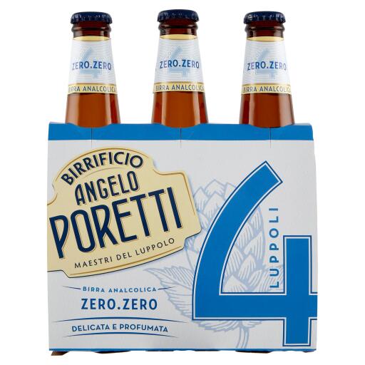 Birra Angelo Poretti Zero Analcolica bottiglia cl33x3